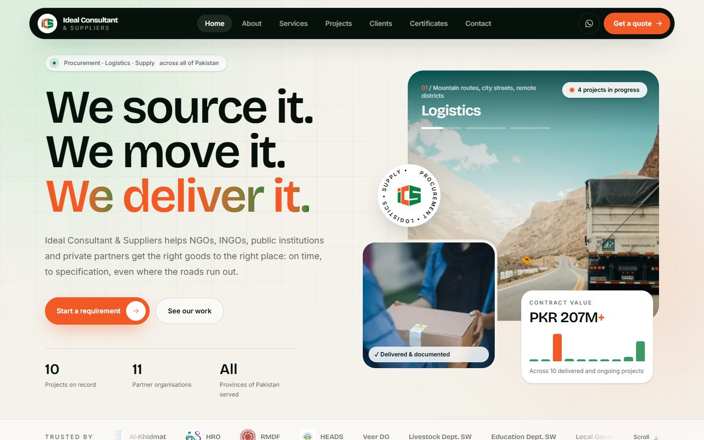 Ideal Consultant & Suppliers homepage